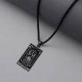 wholesale 925 Sterling Silver The Devil Tarot Pendant Necklace for Men Women Gothic s 24 Chain-0-4