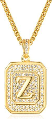 wholesale Gold Filled Sterling Silver Letter Jewelry Necklace for Women Gift for Mom Wife Birthday Anniversary Christmas-Letter Z