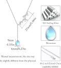 wholesale 925 Sterling Silver Moonstone Pendant Necklace for Women, Hypoallergenic Elegant Choker, Gift for Her, Bridesmaid, Birthday, Anniversary-0-4
