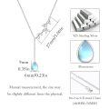 wholesale 925 Sterling Silver Water Drop Necklace With Leaf Accent-0-4