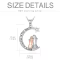 TOUPOP Silver Moon Necklace For Sister-0-5