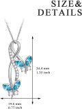 wholesale 925 Sterling Silver with Austrian Crystal Butterfly Necklace for Women, Elegant Light Blue Pendant, Adjustable Chain, Gift for Her-0-4