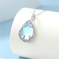 wholesale Sterling Silver Gemstone Teardrop Filigree Pendant Necklace-0-9