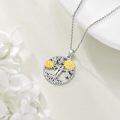 wholesale 925 Sterling Silver Sunflower Tree of Life Family Pendant Necklace for Mothers and Grandmothers-0-2