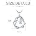 TOUPOP 925 Sterling Silver Heart Pendant Necklace, 18th Birthday Gift For Her-0-4