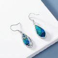 wholesale 925 Sterling Silver Abalone Shell Tree of Life Dangle Earrings for Women's Gifts-0-2