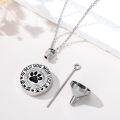 wholesale 925 Sterling Silver Dog Mom Best Ever Paw Print Urn Keepsake Memorial Cremation Jewelry for Women Pets Ashes Holder Locket Necklace Gift-0-4