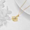wholesale Gold Lotus Evil Eye 925 Sterling Silver Stone Pendant Necklace for Women s-0-2