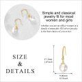 wholesale 18K Gold Diamond and Cultured Freshwater Pearl Drop Earrings for Women-0-4