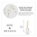 wholesale 18K Gold Diamond and Cultured Freshwater Pearl Drop Earrings for Women-0-4
