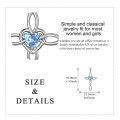 wholesale 925 Sterling Silver White Gold Plated Celtic Cross Heart Citrine Pendant Necklace-0-14