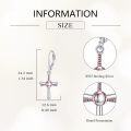 wholesale 925 Sterling Silver Baseball Cross Wing Drop Earrings  for Women-0-2