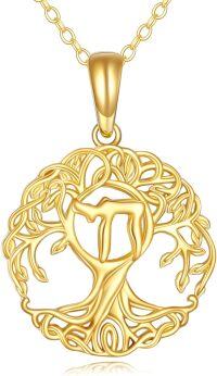 wholesale 14K Gold Tree Of Life Pendant Necklace - Real s For Women-Chai