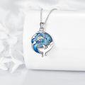 wholesale 925 Sterling Silver Shark Opal Pendant Necklace for Women Oceanic s-0-3