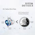 wholesale 925 Sterling Silver Butterfly Heart Pendant Necklaces for Women Girls  Set-0-3