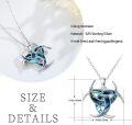 wholesale 925 Sterling Silver Celtic Trinity Knot with Abalone Shell Inlay Pendant Necklaces for Women's Gifts-0-3