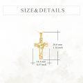 wholesale 14K Gold Hummingbird & Sunflower Vine Cross Pendant Necklace - Christian  for Women and Men-0-3