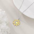 wholesale 925 Sterling Silver Sun & Moon Starburst Pendant Necklace - Vintage Celestial s for Women/Men-0-4