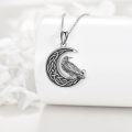 wholesale 925 Sterling Silver Raven Moon Celtic Knot Pendant Necklace s for Women-0-1