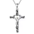 TOUPOP 925 Sterling Silver Mustard Seed Cross Necklace Christian Faith Jewelry-0-0