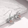wholesale 925 Sterling Silver Heart Earrings Wholesale With Horse And Woman Design-0-4