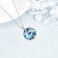 wholesale 925 Sterling Silver Thistle Pendant with Abalone Shell Inlay - Christmas Gift for Women & Mom-0-4