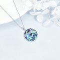 wholesale 925 Sterling Silver Thistle Necklace Wholesale With Abalone Shell-0-4