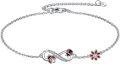 wholesale 925 Sterling Silver Infinity Love Ladybug Flower Charm Bracelet for Women-0-0