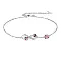 wholesale 925 Sterling Silver Infinity Love Ladybug Flower Charm Bracelet Wholesale for Women-0-0