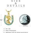 wholesale Sterling Silver Stone Western Cowboy Horseshoe Necklace Cowgirl Gift-0-15