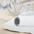 wholesale 925 Sterling Silver Oxidized Floral Oval Locket Bracelet With Filling Tool Set-0-8
