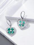 wholesale TOUPOP St Patricks Day Gifts Shamrock Earrings 925 Sterling Silver Irish Celtic Earrings Luck Clover Jewelry For Women -0-4