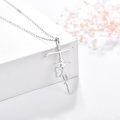 wholesale 925 Sterling Silver Hypoallergenic Nurse Cross Heartbeat Necklace Gift for Women-0-1