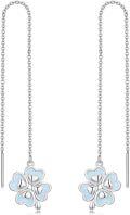 wholesale 925 Sterling Silver Clover Drop Earrings for Women Gifts-0-0