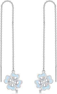 wholesale 925 Sterling Silver Clover Drop Earrings for Women Gifts-Clover