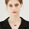 wholesale 925 Sterling Silver Black Onyx Cat Mountain Moon & Star Pendant Necklace for Women-0-1