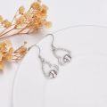 wholesale 925 Sterling Silver Baseball Heart Dangle Earrings for Women Girls Gifts Jewelry Accessories-0-4