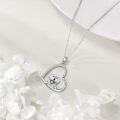 wholesale 925 Sterling Silver Dog in Heart Shape Pendant Necklace for Women-0-2