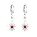 wholesale 925 Sterling Silver Gold-Plated Moonstone & Opal Starburst Leverback Drop Earrings-0-96