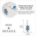 wholesale 925 Sterling Silver Blue Moonstone Owl Drop Earrings Gift for Her-0-4