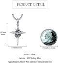 wholesale 925 Sterling Silver Gothic Skull Sword Cross Pendant Necklace  for Women and Men-0-5