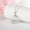 wholesale 925 Sterling Silver Heart-Shaped Dog and Frog Charm Pendant Necklace - Gifts for Women/Mom/Sister-0-2