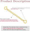 wholesale 10K Gold (Au417) Nickel-Free Hypoallergenic Jewelry Extender Chain - 1, 1.5, 2, 3, 4 Lengths - Durable Spring Clasp for Necklace/Bracelet-0-1