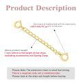 wholesale 10k White Gold Adjustable Chain Extender With Spring Ring Clasps For Necklace Bracelet-0-1