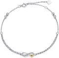 wholesale Yellow and 14K White Gold Natural Diamond Heart Infinity Charm Bracelet for Women-0-0