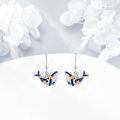 wholesale 925 Sterling Silver Blue Enamel Starfish Whale Drop Dangle Earrings Gift for Her-0-3
