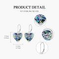 wholesale 925 Sterling Silver Abalone Shell Dragonfly Heart Drop Dangle Lever Back Earrings Gift for Her-0-4