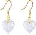 wholesale 14K Gold White Opal Drop Earrings, 26mm Dangle Earrings for Women, Hypoallergenic Nickel-Free Jewelry, Gift for Mother Wedding Anniversary Birthday-0-0