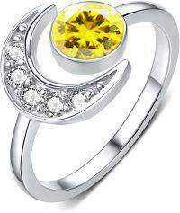 wholesale 925 Sterling Silver Moonstone Birthstone Rings for Women Adjustable Open Ring Gift for Wife Mom Daughter-november birthstone