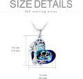 wholesale TOUPOP Cow Necklace S925 Sterling Silver Tree Of Life Necklaces With Blue Circle Crystal Cow Lovers Gifts Birthday Jewelry Gifts For Women Girls -0-4
